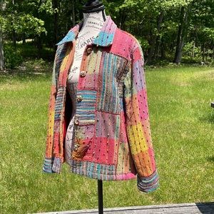 Vintage Travel Smith Multi-Colored Patchwork Jacket